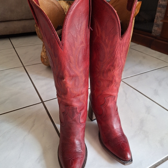 Freebird Jackson cowboy boot Red distressed Size 9 - Picture 12 of 15